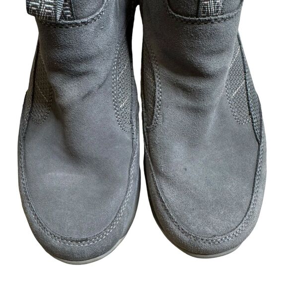L.L Bean Women's Grey Tek 2.5 Pull On Suede Leather Winter Sneakers Boot Size 11 - Picture 2 of 8